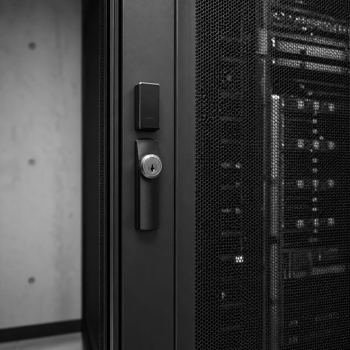 Gabinete de servidores protegido mediante control de acceso